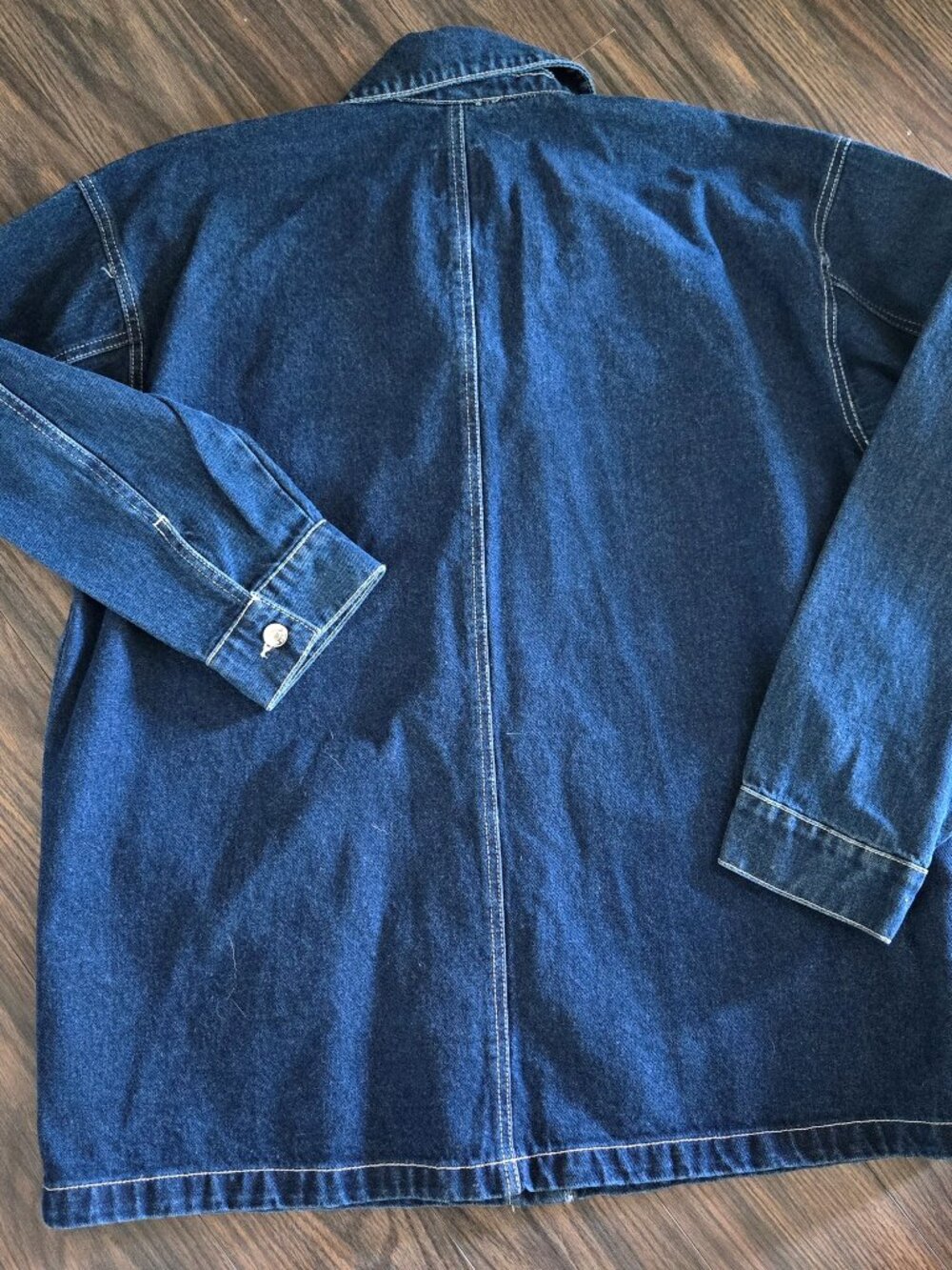 WILD FABLE Women's 100% Cotton Dark Wash Blue Denim Jacket NWT/SIZE XL - Picture 2 of 5